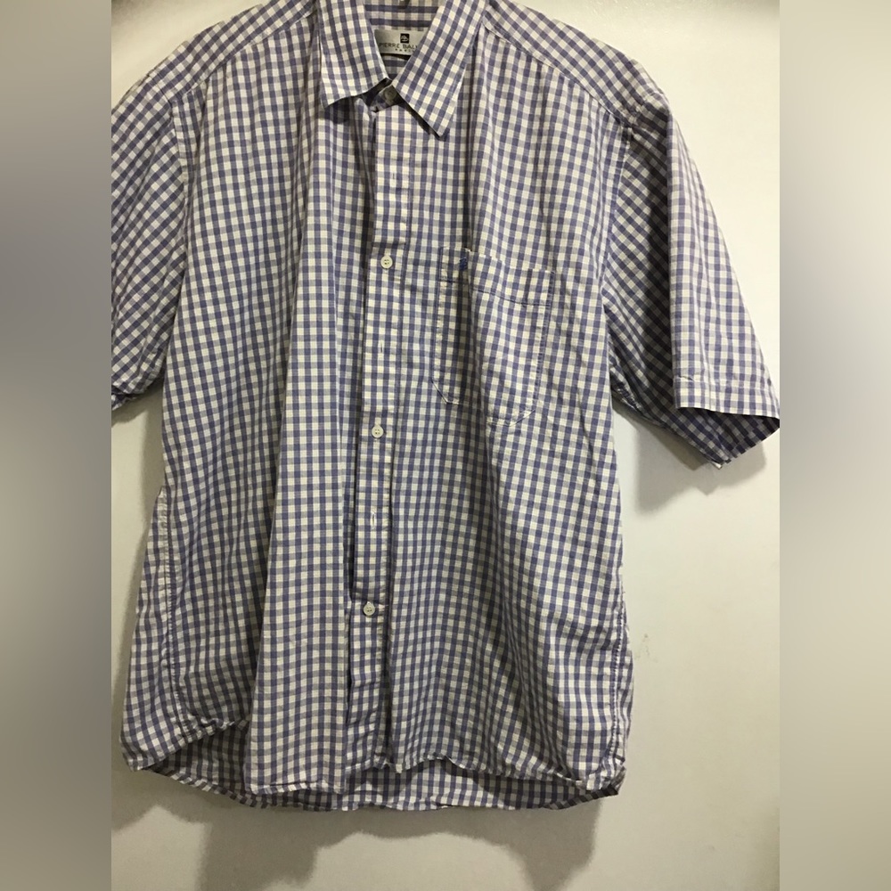 NWOT Beautiful Pierre Balmain Paris Short Sleeve Casual Button Down Shirt in XL